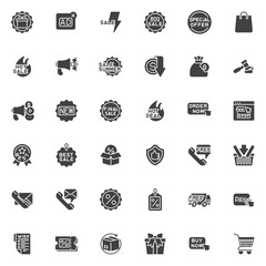 Poster - Advertisement vector icons set