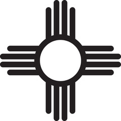 New Mexico state vector flag on white background