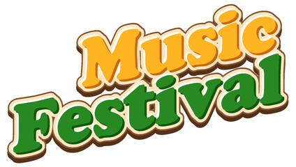 Sticker - Music Festival text for banner or poster design