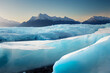 Wallpaper of massive arctic glacier landscape. Generative ai