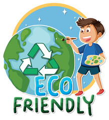 Poster - Eco friendly logo banner vector