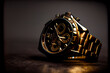 Gold wristwatch