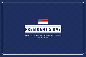 Presidents Day background with text. United States flag. flat vector illustration 