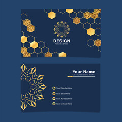 golden mandala with business card