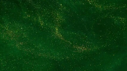 Wall Mural - wave and spiral motion of floating gold dust particles. abstract gold luxury background. chaotically