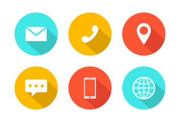Wall Mural - colorful business web modern shadow vector icon set