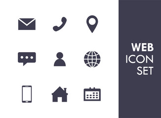 Wall Mural - flat web business vector icons collection