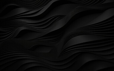 black wave abstract business tech background. smooth elegant black satin texture abstract background