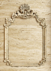 Wall Mural - Marble vintage plaque background template