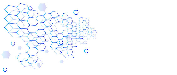 Wall Mural - Scientific, technological molecular medical reference. Genetic engineering and molecular structure, DNA circular network, scientific chemical and biotechnological concept, innovative technology, healt