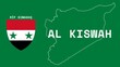 Al Kiswah: Illustration mit dem Ortsnamen der syrischen Stadt Al Kiswah in der Region Rīf Dimashq