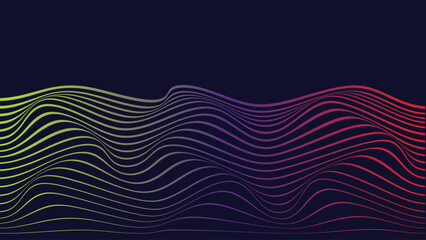 Sticker - wave illustration gradient design