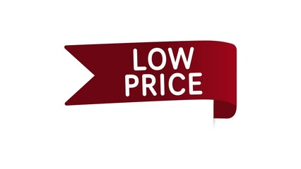 Leinwandbilder - Low price label. Cost reduction icon. Discount price offer sign. Flat style.