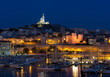 Marseille at night in France