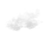 single white cloud with transparent background	
