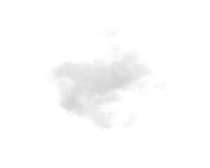 Wall Mural - single white cloud with transparent background