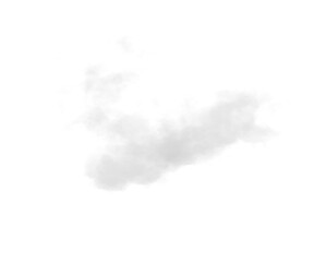 Wall Mural - single white cloud with transparent background