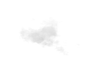 Wall Mural - single white cloud with transparent background