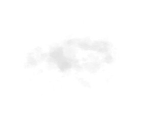 Wall Mural - single white cloud with transparent background