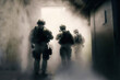 © ADDICTIVE STOCK - AI image of Special Forces in smoke