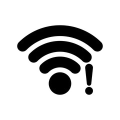 Wifi connection signal vector icon, wi-fi signal