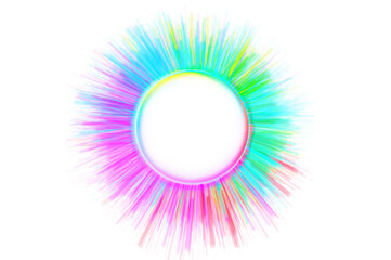 Wall Mural - colorful circle frame circle light frame Isolated on transparent background PNG file