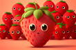 Niedlicher Erdbeer-Charakter - Generative Ai