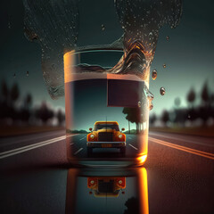 dont drink and drive campaign for life and car insurance, ai