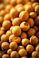 Wall Mural - Close up of dried chickpea as background, ai