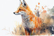 © thejokercze - Watercolor fox created with AI