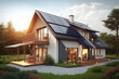 design house with solar panels