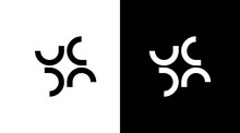 C Logo Vector Monogram Letter Initial Black And White Icon Illustration Style Design Template