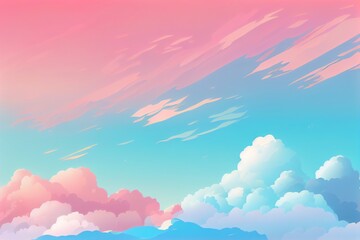 Wall Mural - Pastel color of sky background. Illustration graphic design. Generative AI
