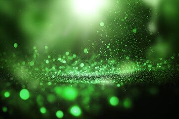 Poster - Green glitter christmas background ,Lens Flare and Bokeh, green background