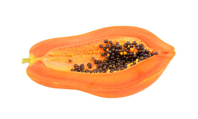 Wall Mural - papaya slice on transparent png