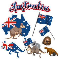 Wall Mural - australia day banners set