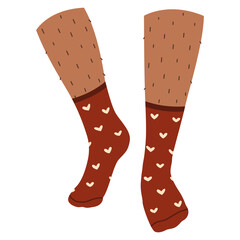 Wall Mural - Male legs with stylish socks on white background