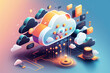© zeenika - Cloud-native Apps and Cloud-native Technologies Concept. Generative IA