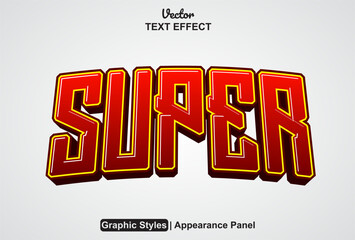Wall Mural - super text effect with graphic style and editable.