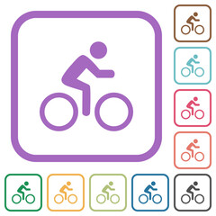 Sticker - Bicycle with rider simple icons