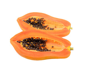 Wall Mural - papaya slice on transparent png