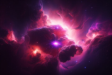 Wall Mural - illustration of Galaxy, abstract space background