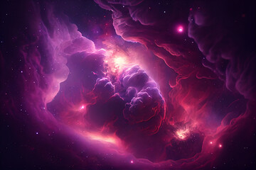 Wall Mural - illustration of Galaxy, abstract space background