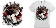 © GS Edwards Studio - Anime beautiful young woman, t-shirt design