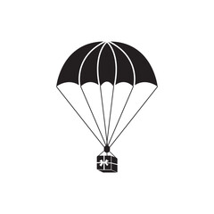 Wall Mural - parachuting or paragliding icon, vector illustration symbol design.