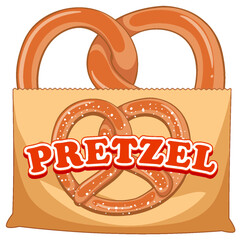 Wall Mural - Pretzel bread in paper bag