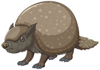 Sticker - Glyptodon extinct mammal vector