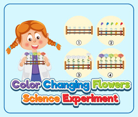 Wall Mural - Color Changing Flowers Science Experiment