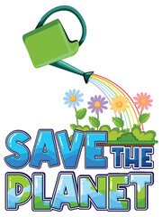 Wall Mural - Save the earth banner design