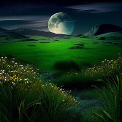 moon over the river
